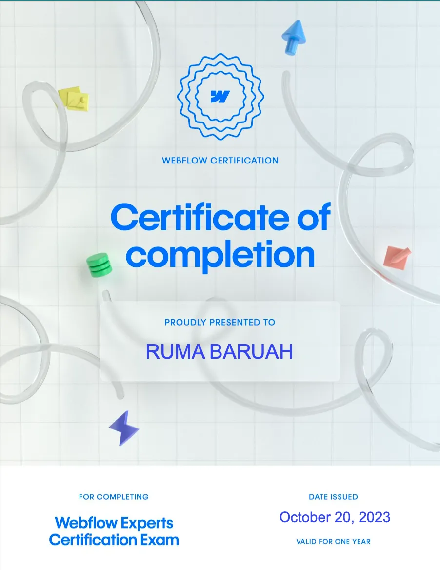 Webflow Expert Certificate