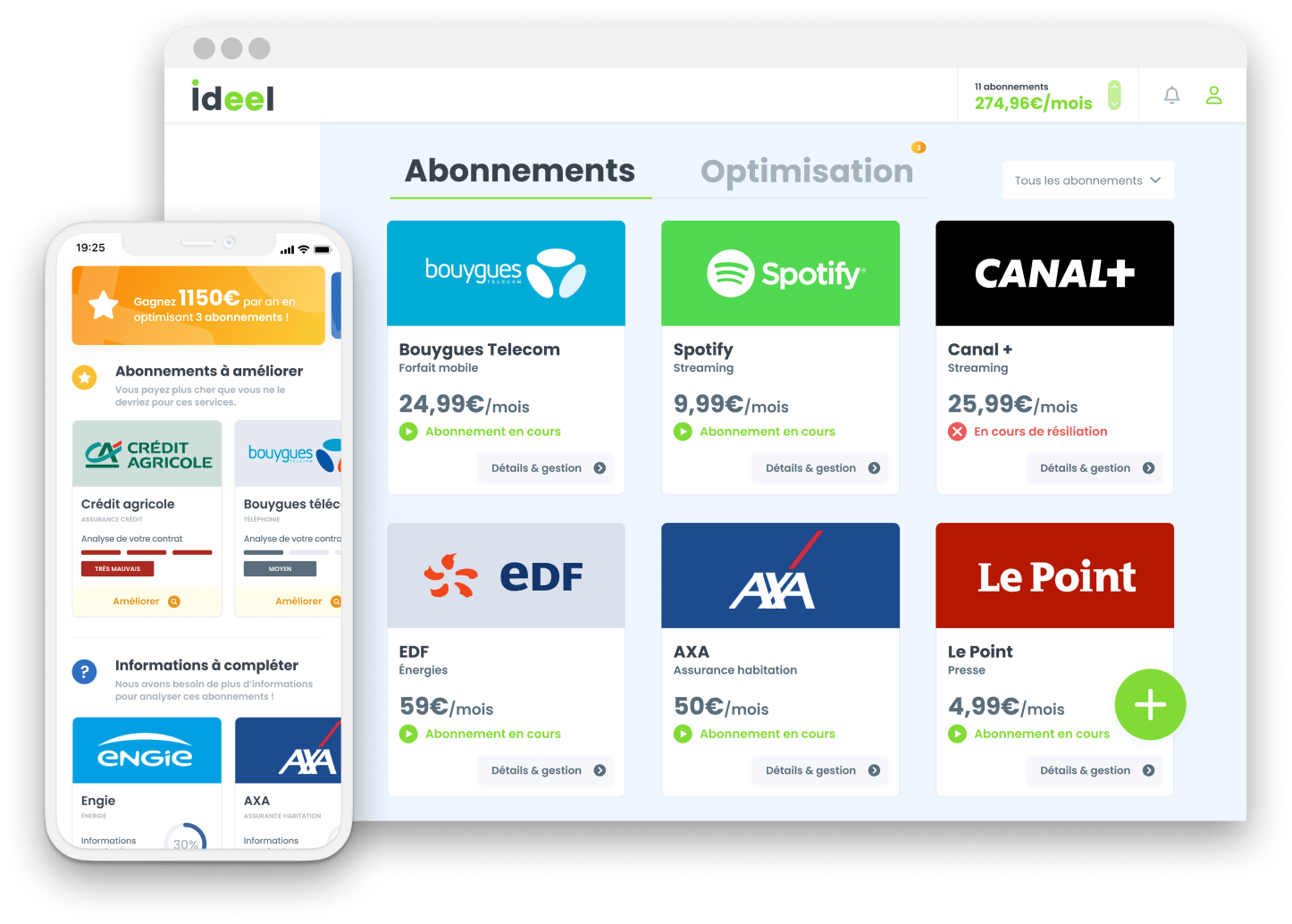 Mockup site et application Ideel