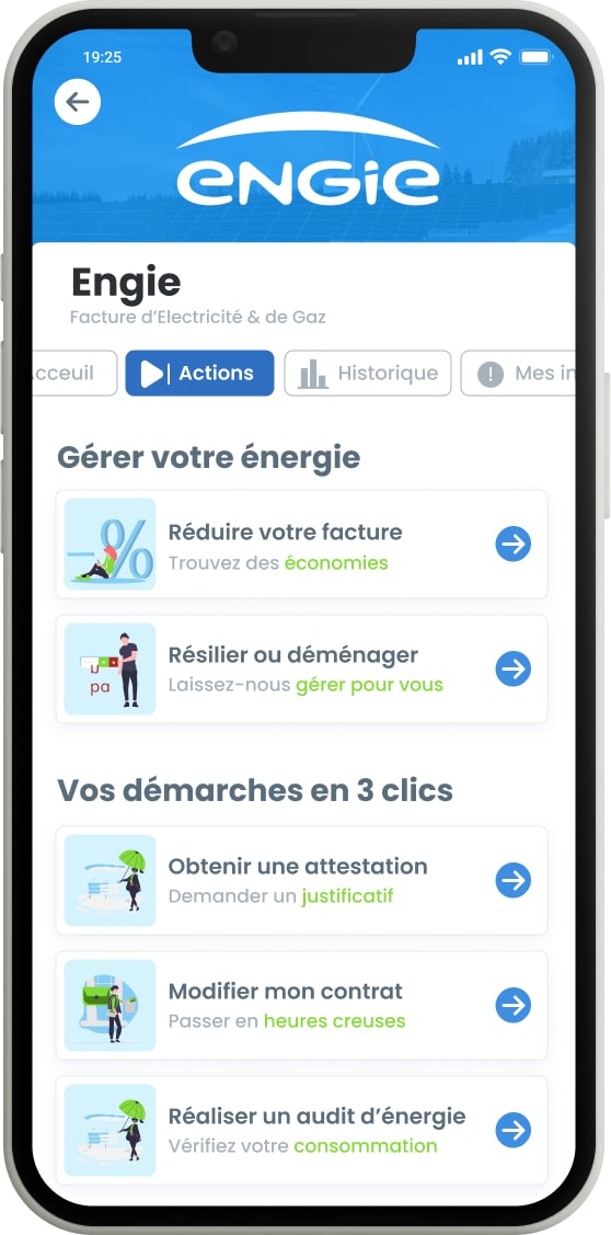 iPhone mockup - energy