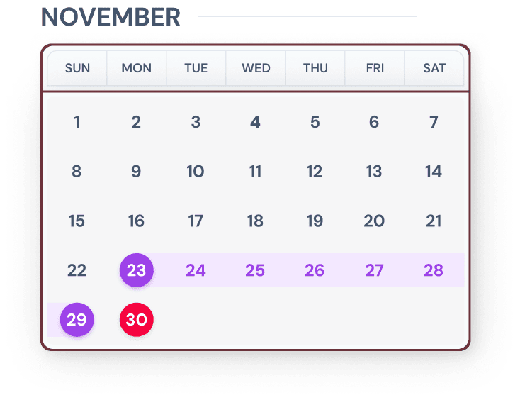 November calendar