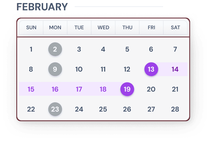 February calendar