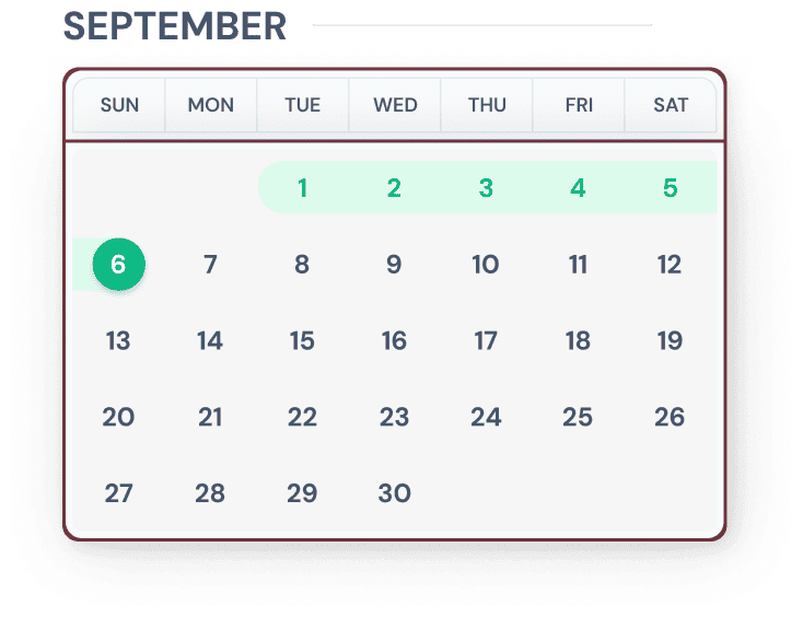 September calendar