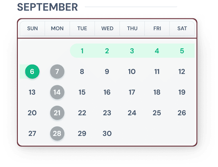 September calendar