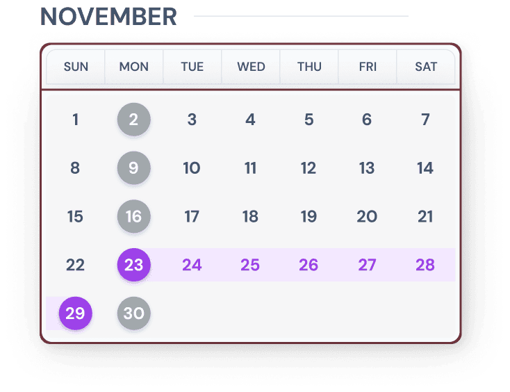 November calendar