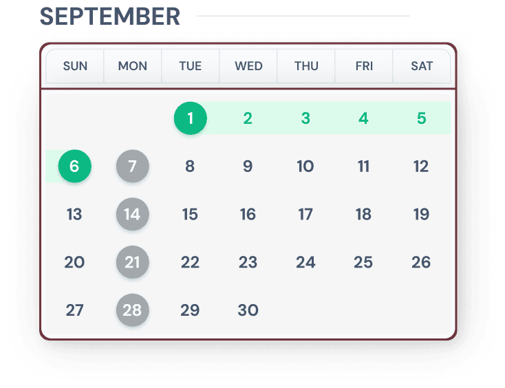 September calendar