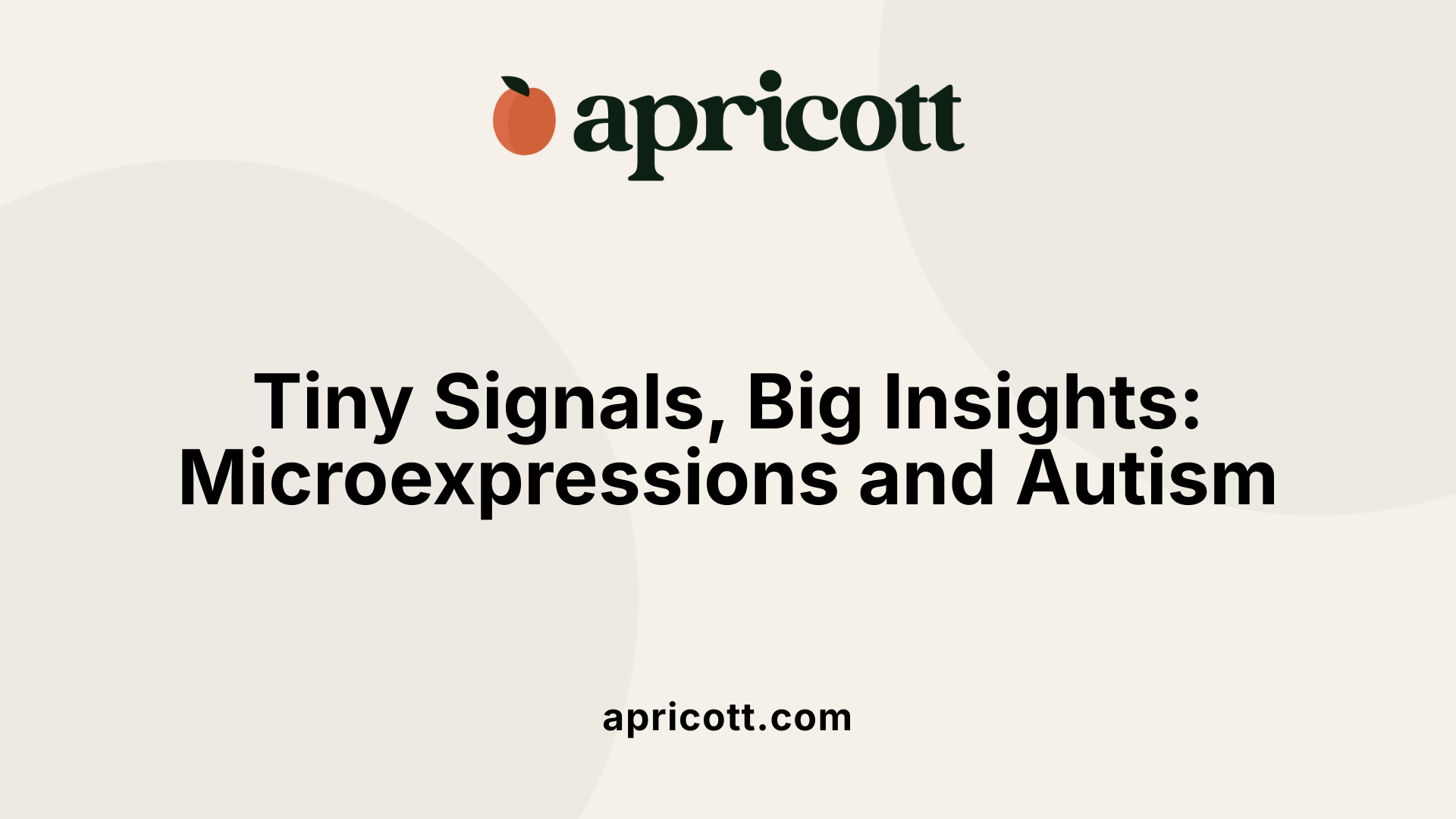 Tiny Signals, Big Insights: Microexpressions and Autism