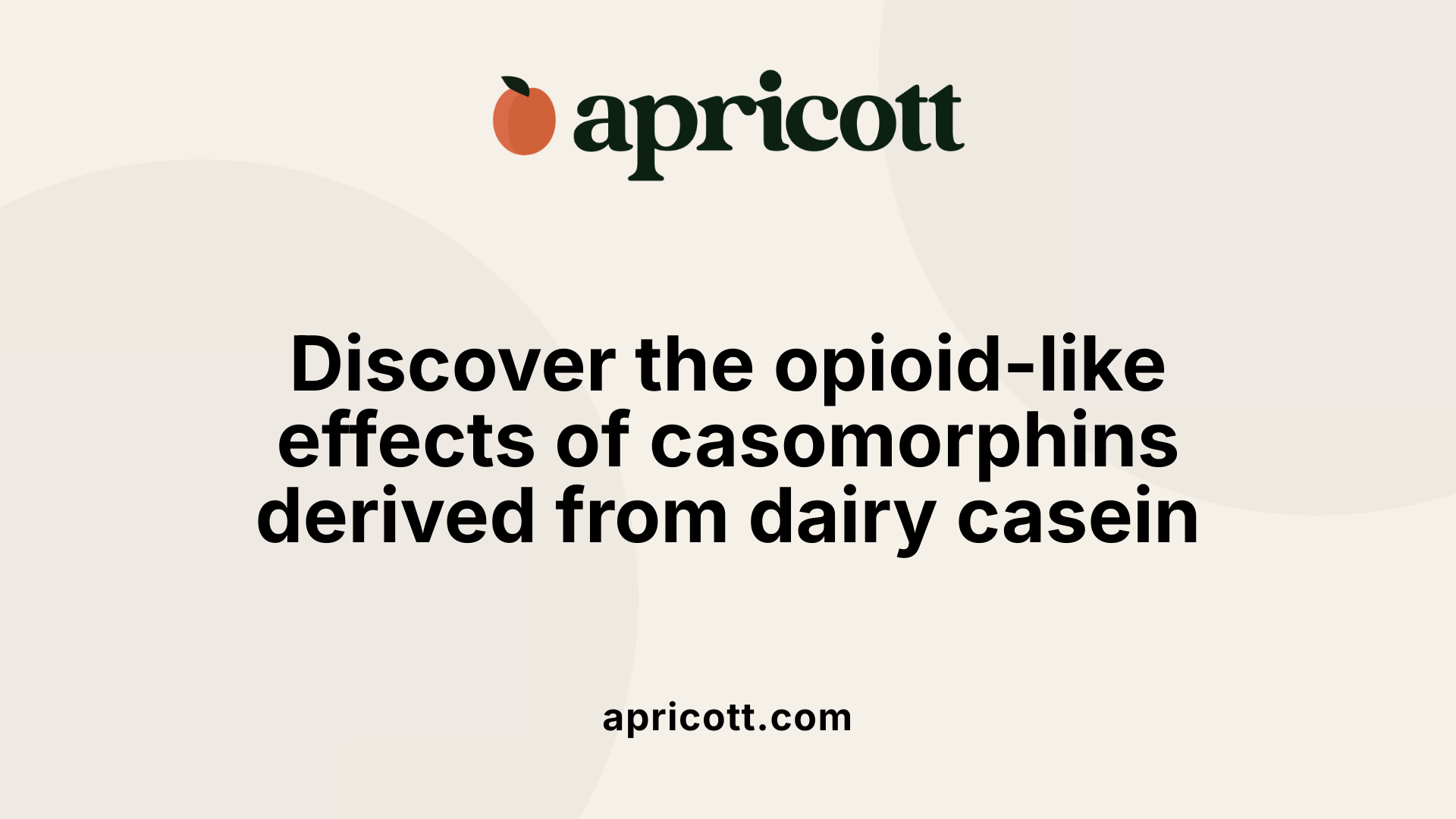 Discover the opioid-like effects of casomorphins derived from dairy casein