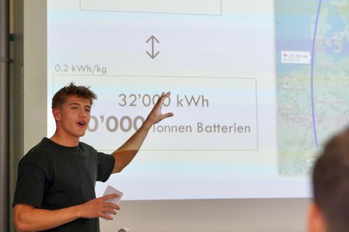 Antonin Masserey referiert über emissionsfreie Luftfahrt