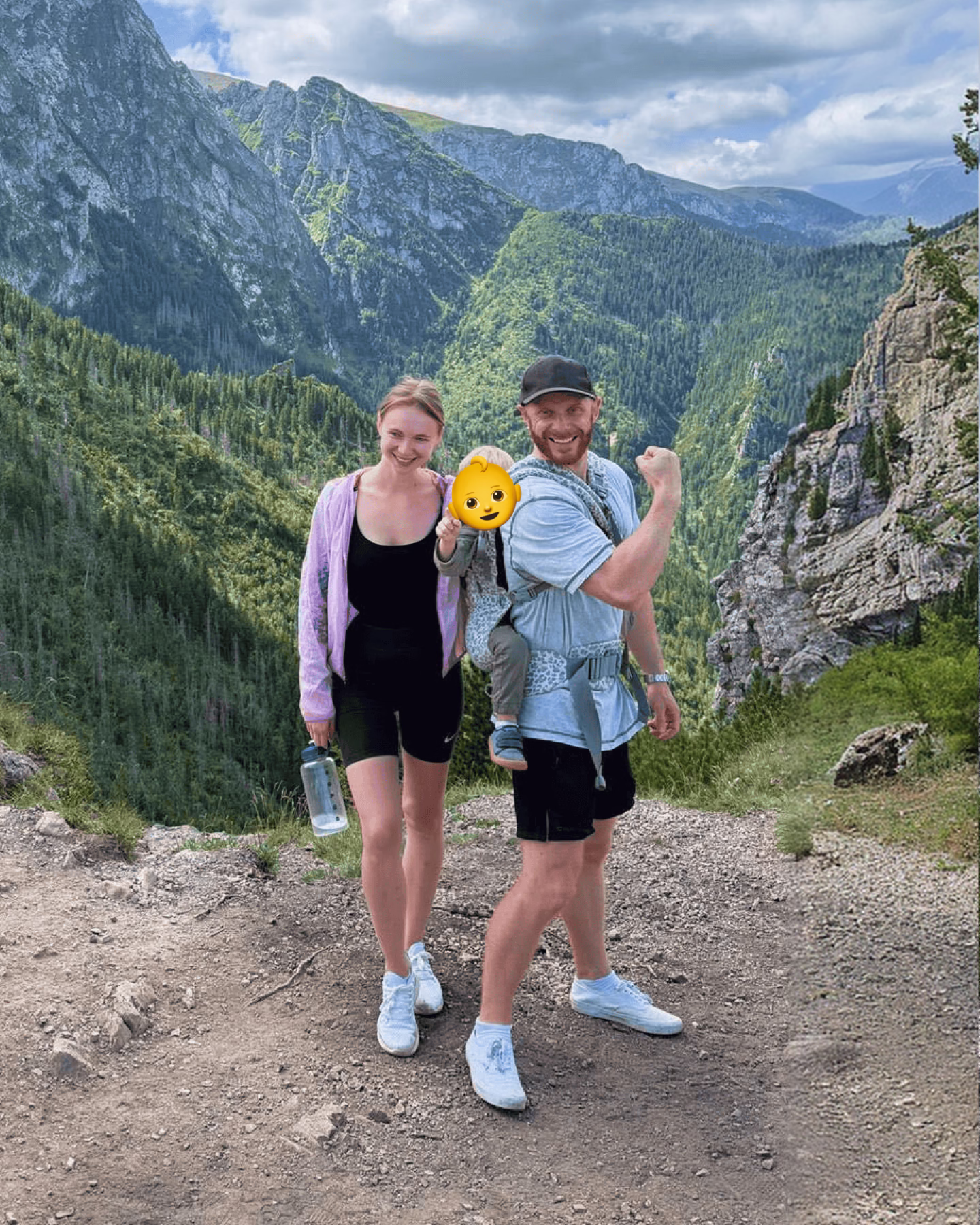 Rob with wife and baby