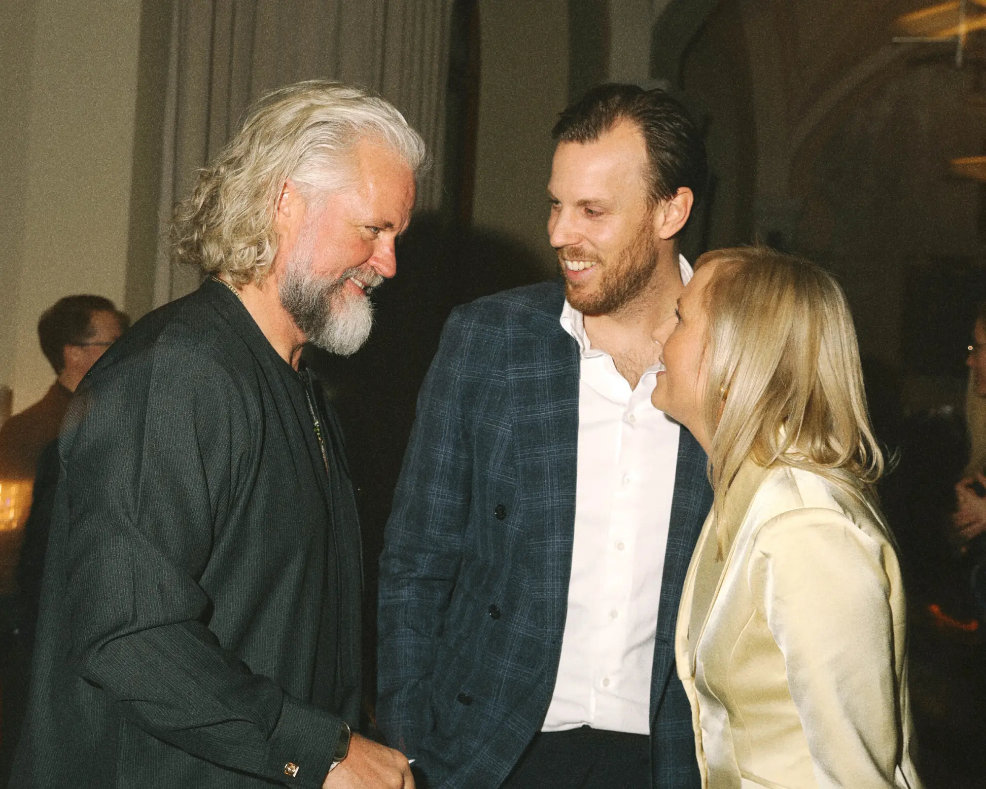 Maria Lindholm and Konrad Bergström having a conversation