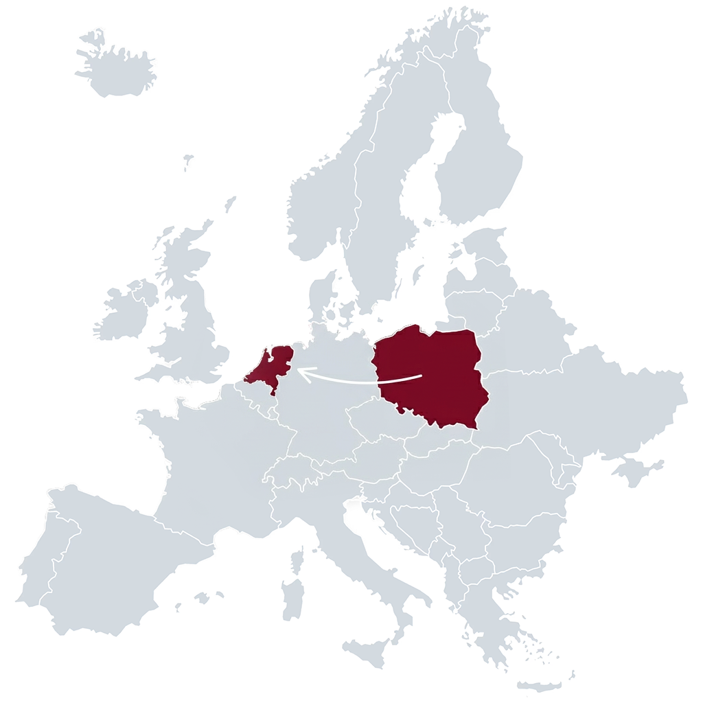 mapa PL-NL