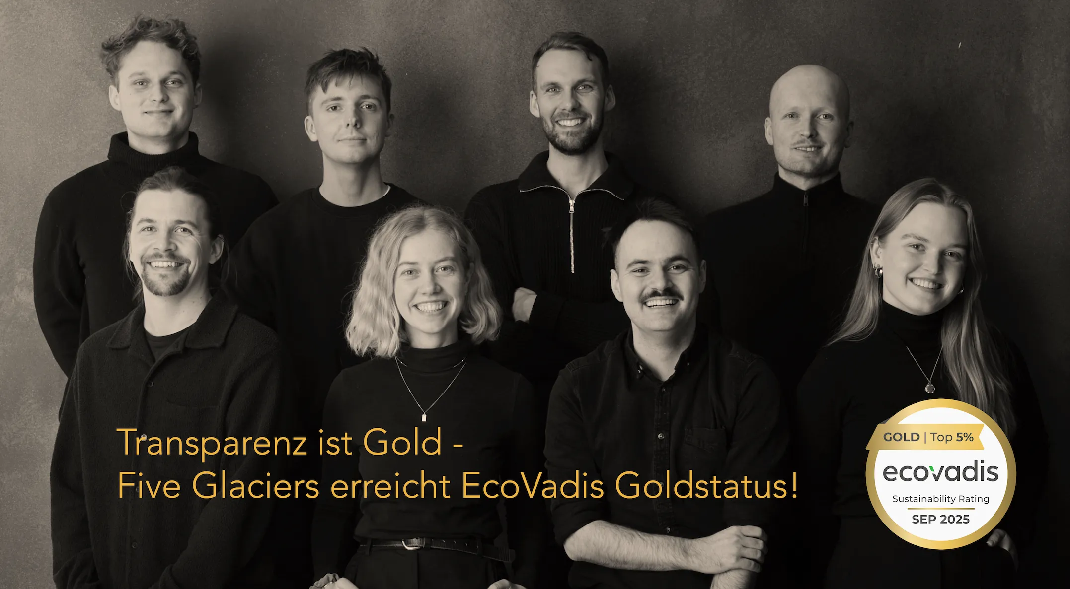The Five Glaciers Consulting Team Celebrates Its EcoVadis Gold Medal Status for 2025