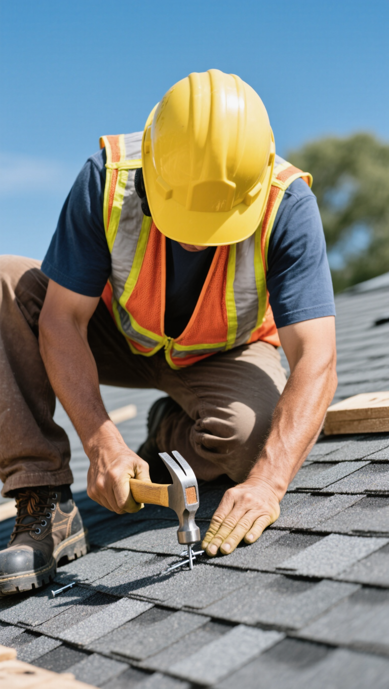 a brown family roof repair in richmond 