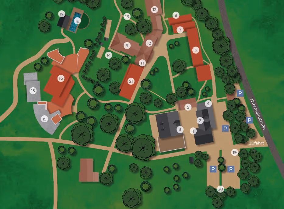 Lageplan Gebäude Menschels Vitalresort