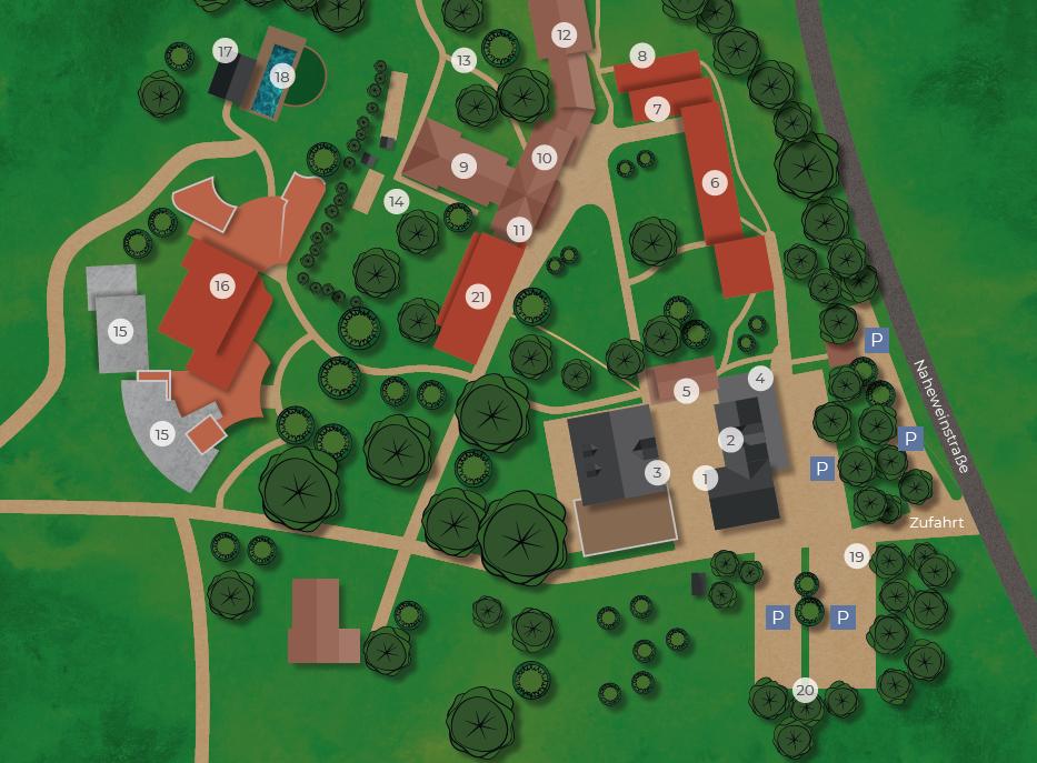 Lageplan Gebäude Menschels Vitalresort