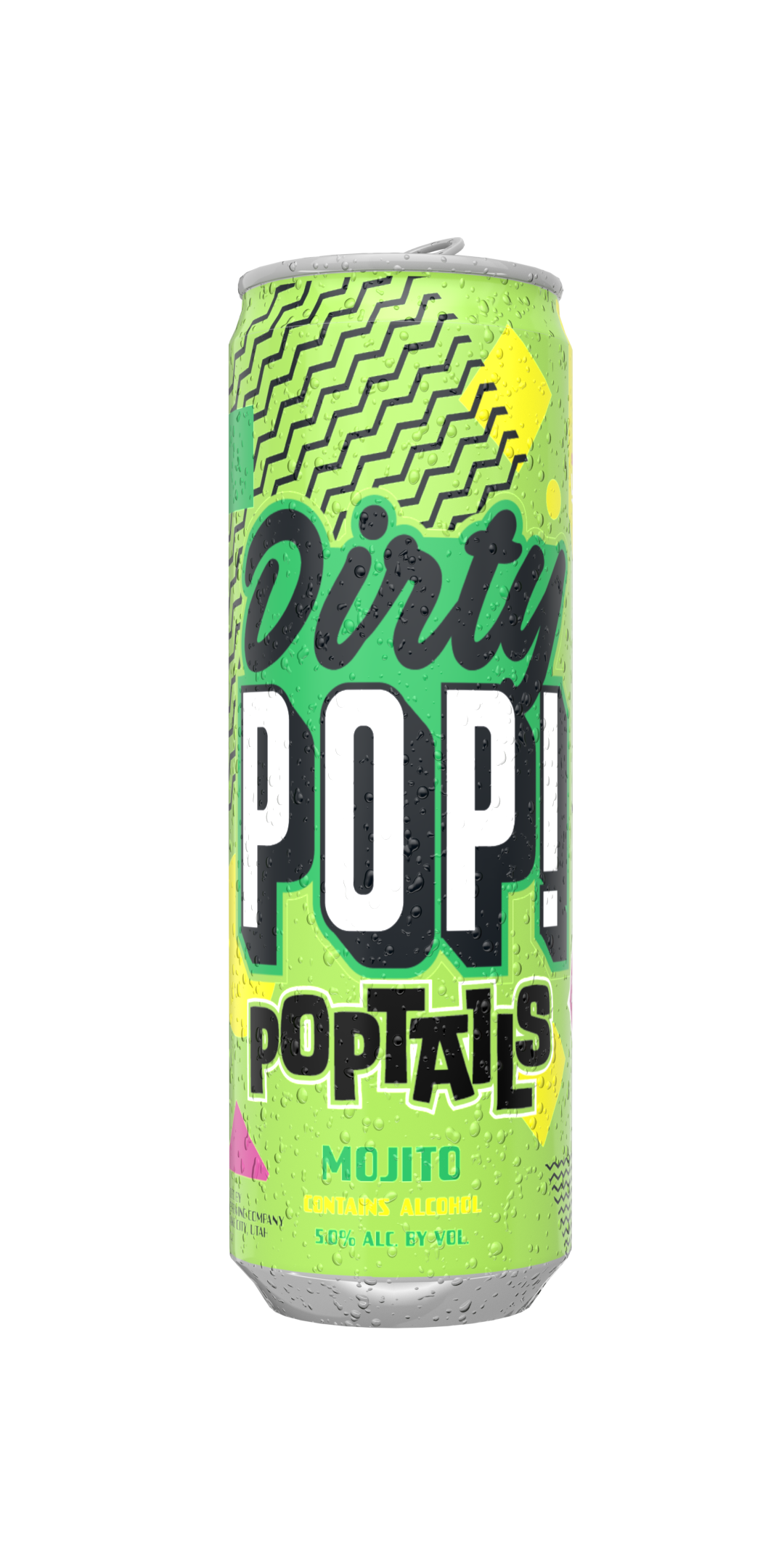 Hover affect reveals Uinta hard seltzer can in real-world context, Links to hard seltzer detail page