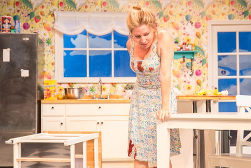 Blueberry Toast alone at table