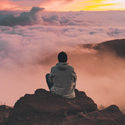 Into the nature meditating