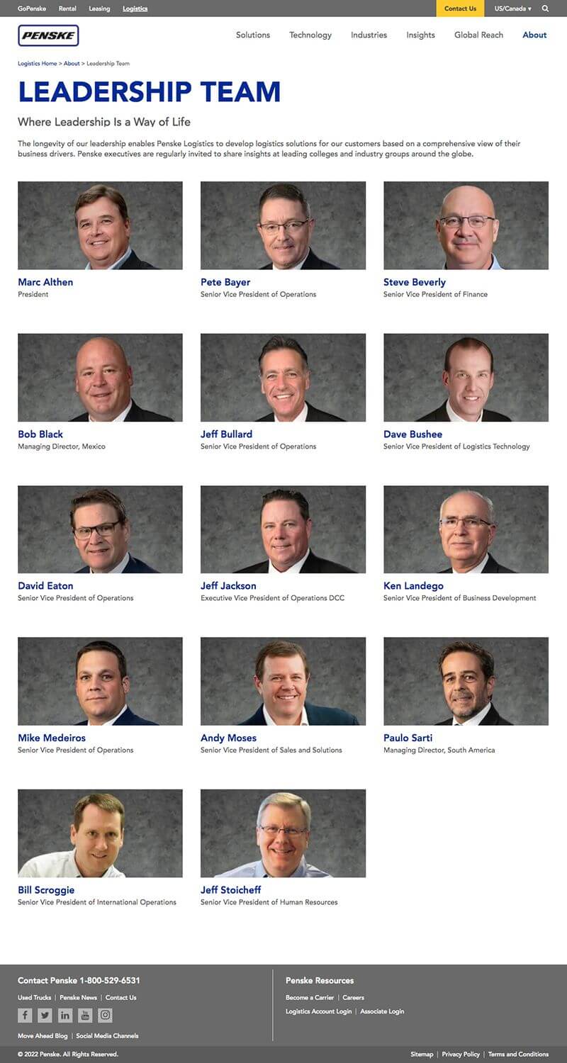 Leadership team after