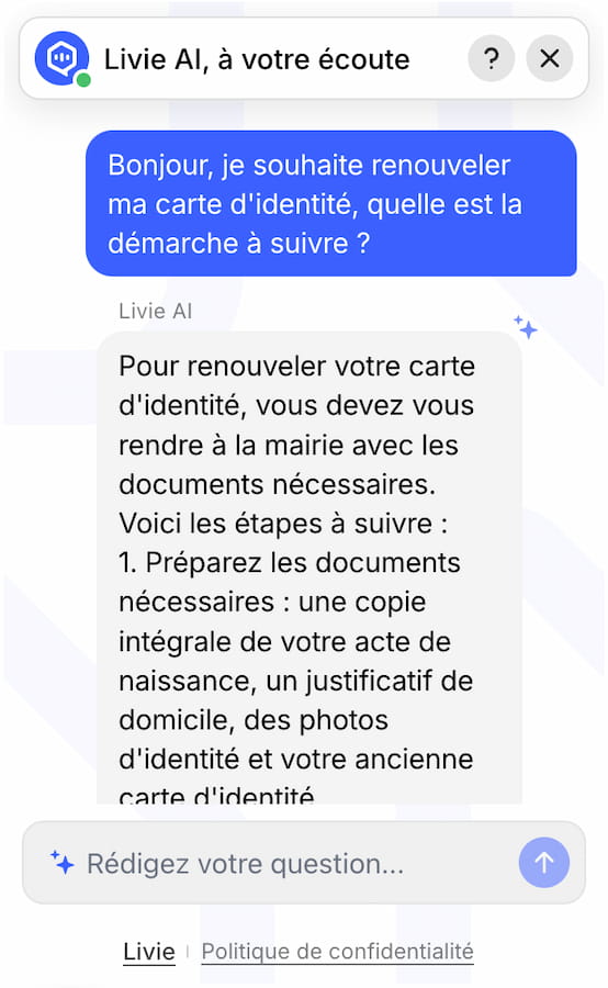 Livie conversion chatbot
