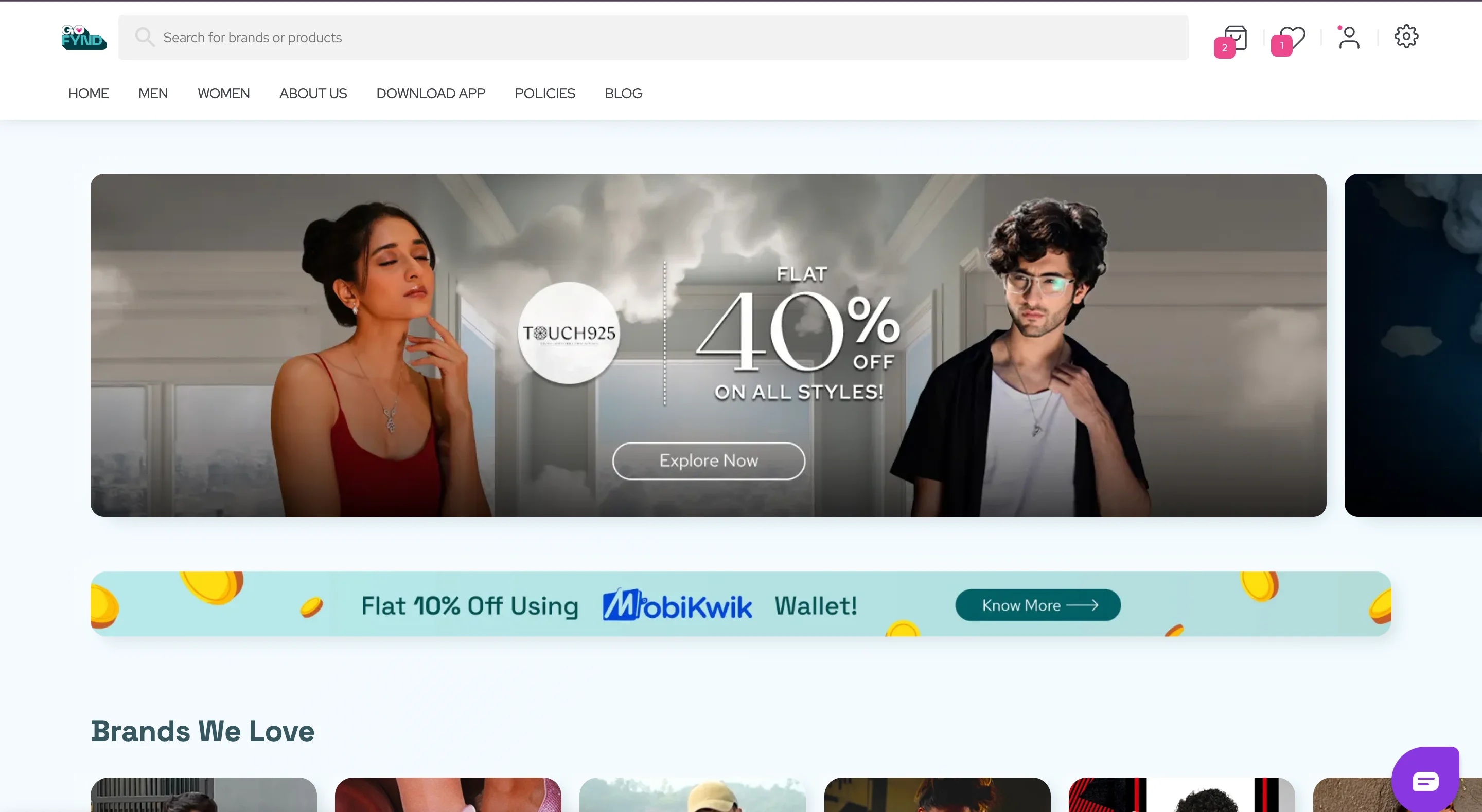 GoFynd Website