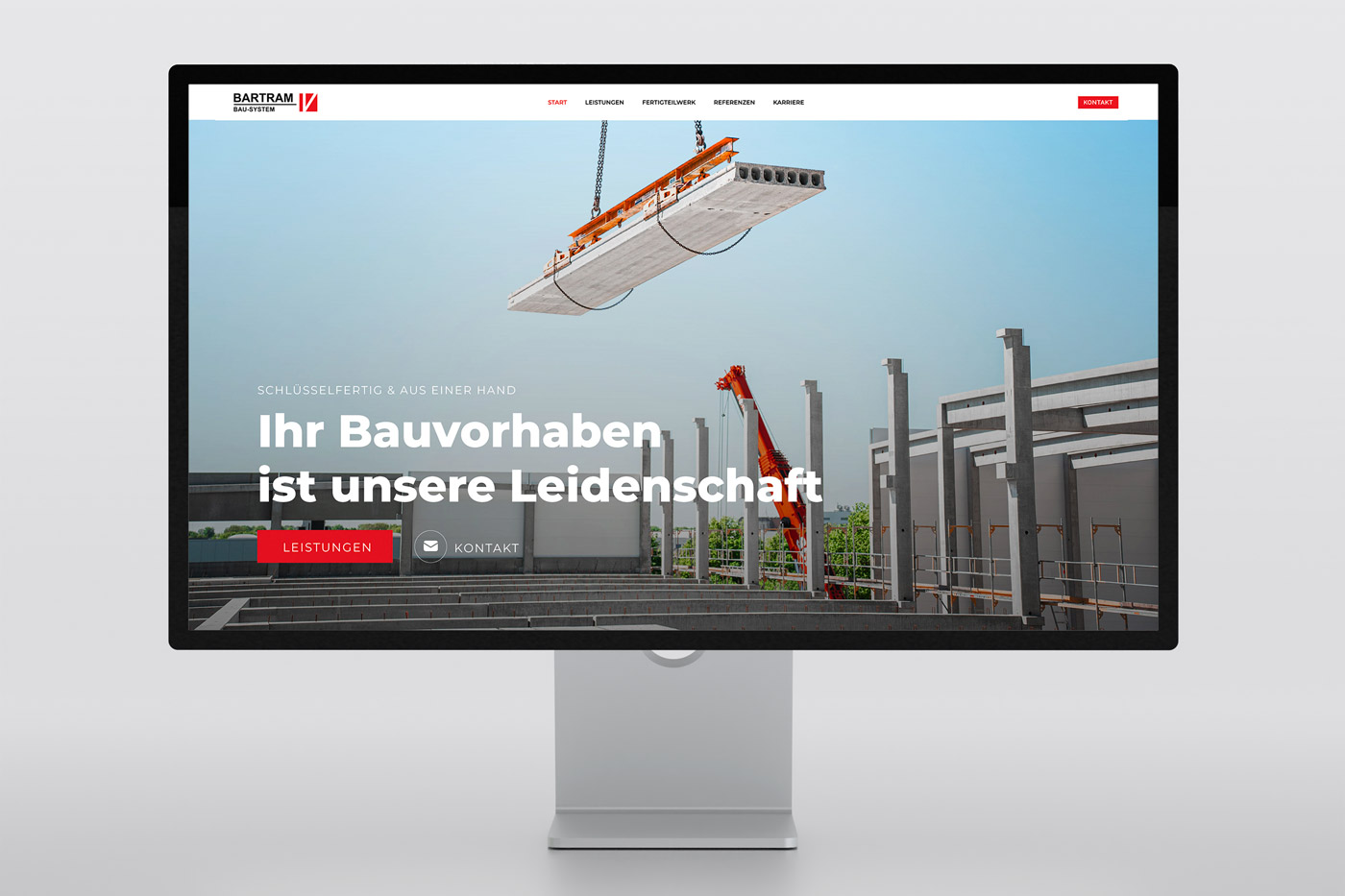 Webdesign Beispiel für ein Bauunternehmen