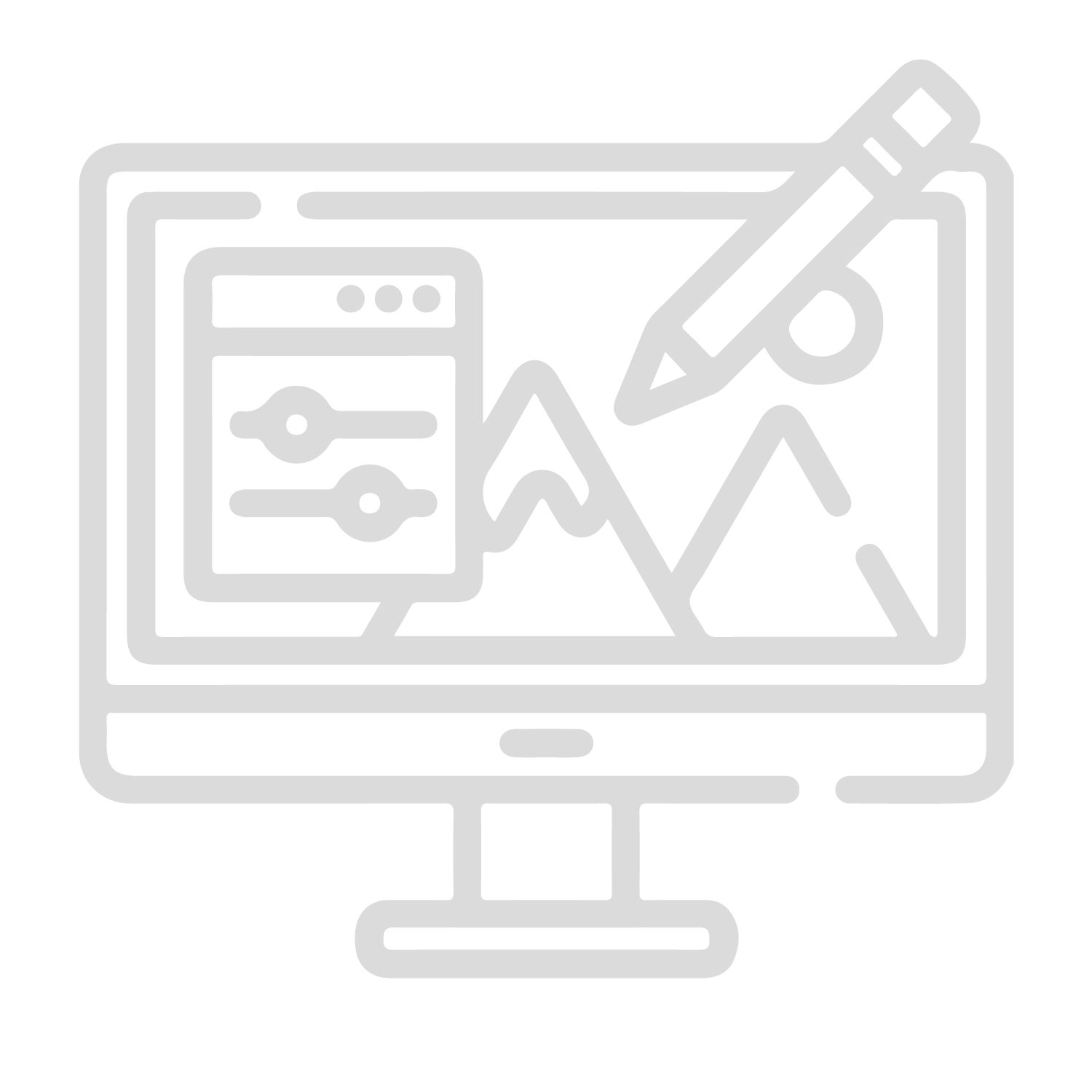 Icon eines Computers für den Bereich Design 