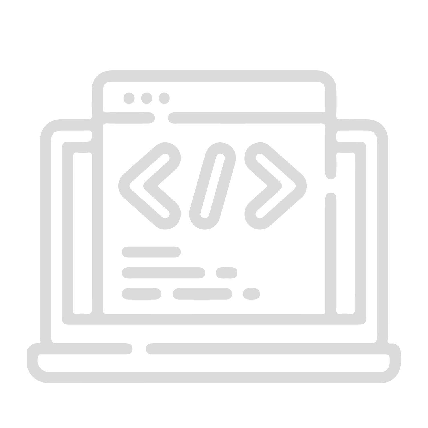 Icon eines Computers für den Bereich Webentwicklung
