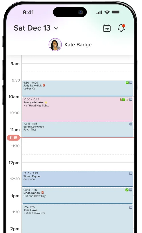 Empty chairs — Slick smart calendar day view