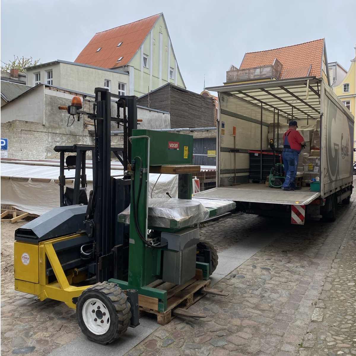 Pressen und Maischen in Weimar.