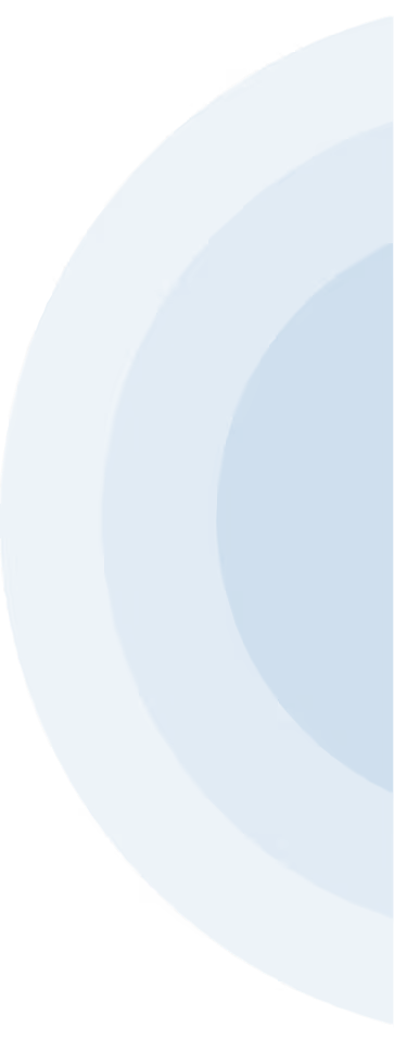 Blue concentric semi-circles on the right side of a black background.