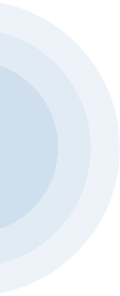 Concentric blue semi-circles on a white background, creating a layered circular pattern.