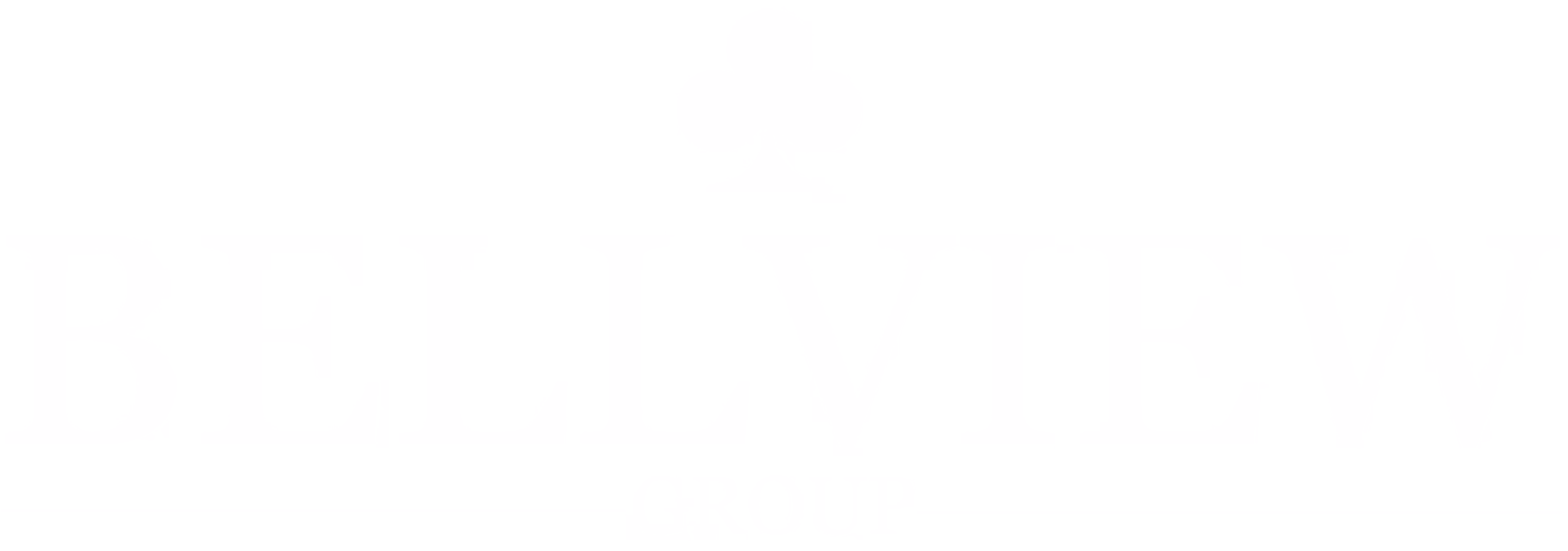 Bellview company logo with name in bold uppercase letters and stylized triangular emblem.