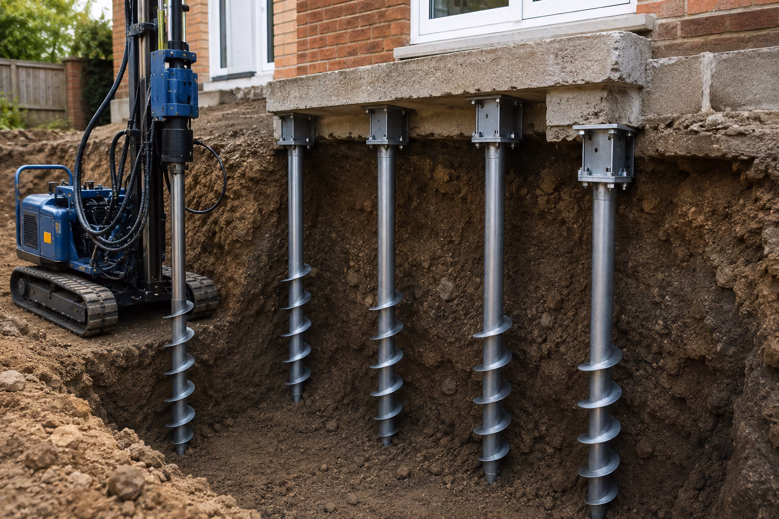 Underpinning for screw piling image