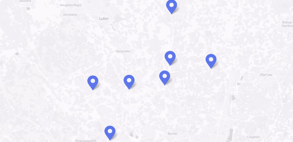 Hertfordshire map image