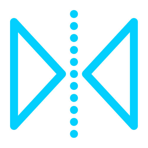 Reflection icon in blue color.