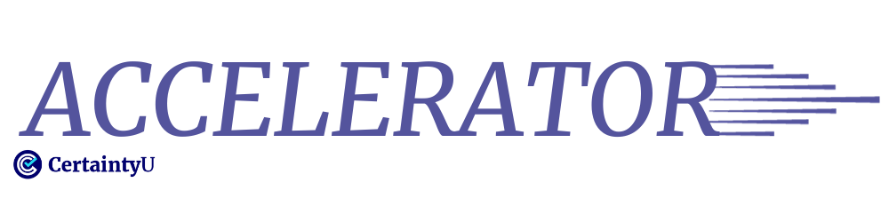 Accelerator CertaintyU logo.