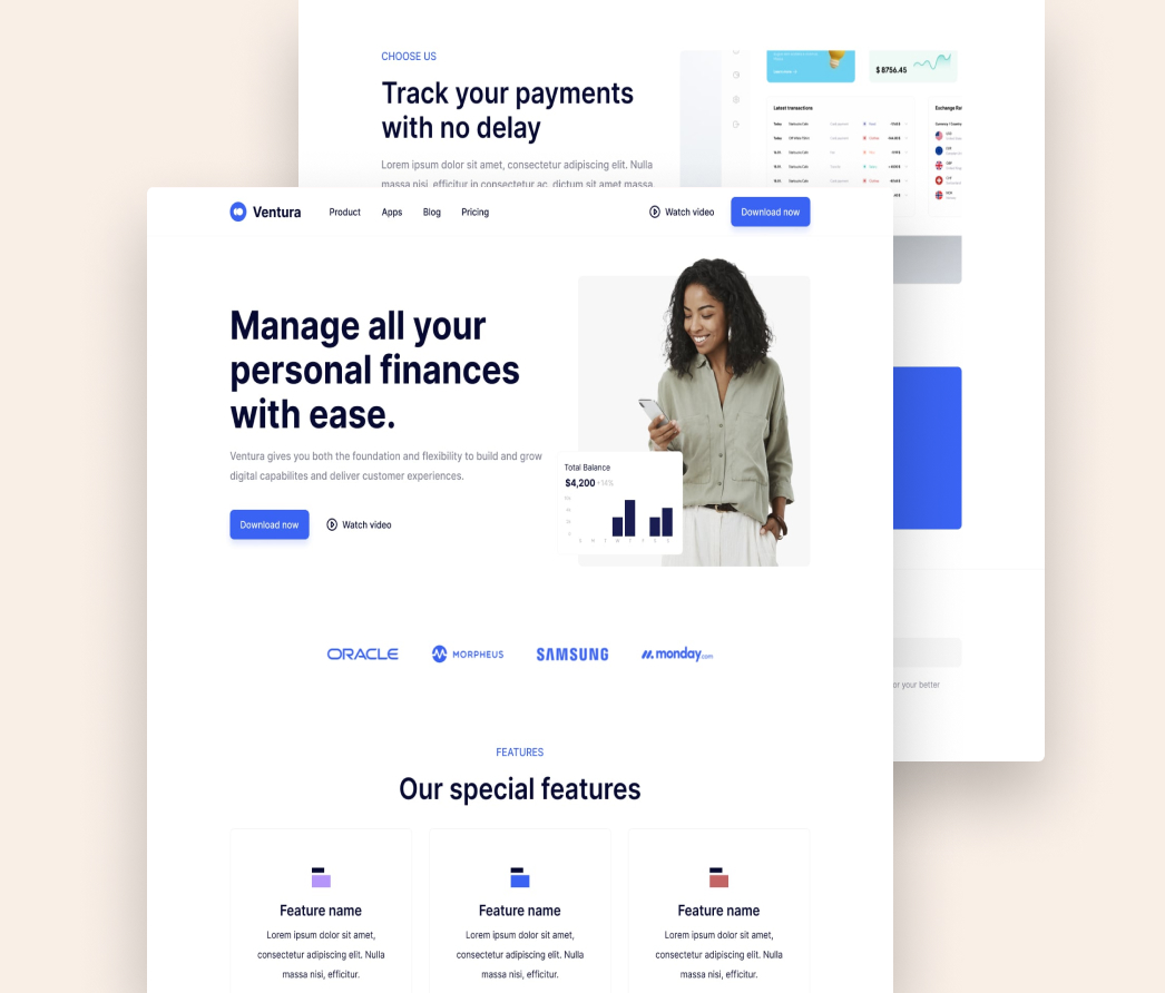 A mockup of a project