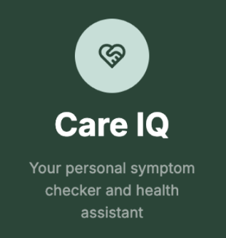 CareIQ app splash screen — mobile health navigation app