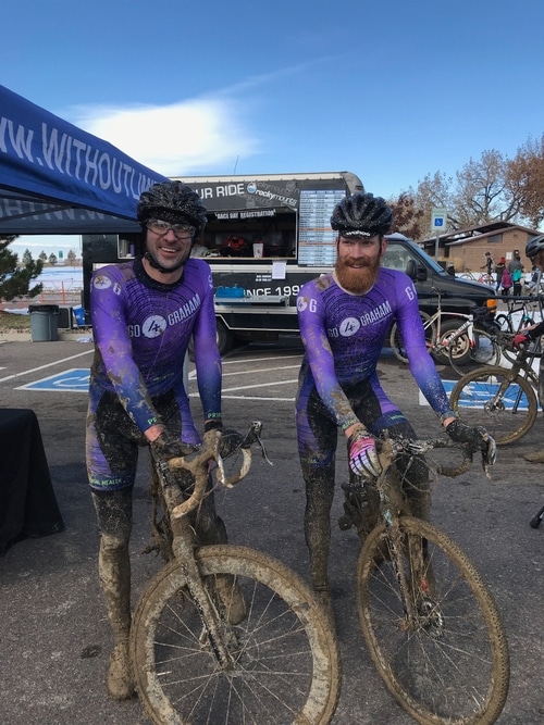 Our team riders playing in the mud