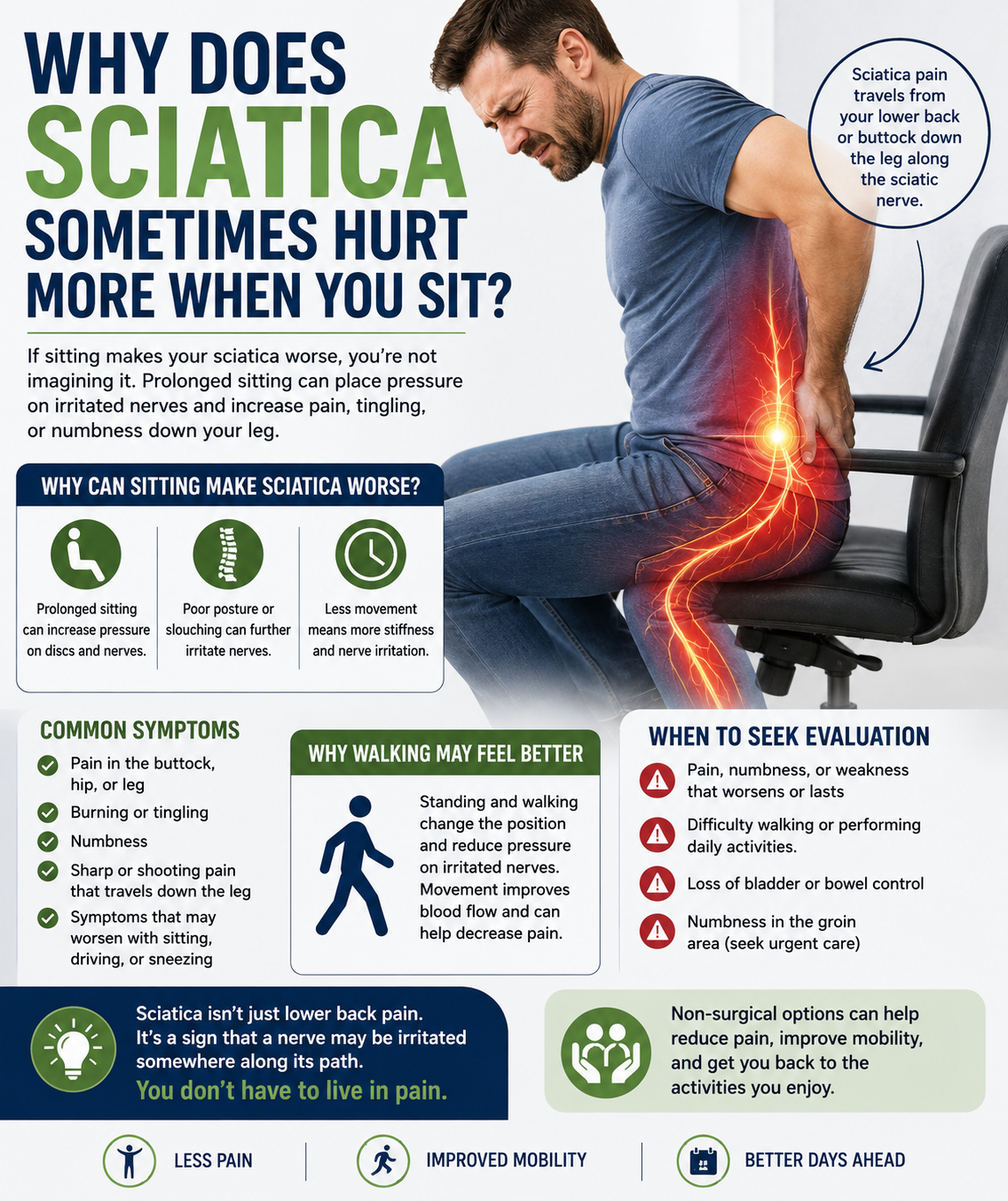 Why Does Sciatica Sometimes Hurt More When You Sit?