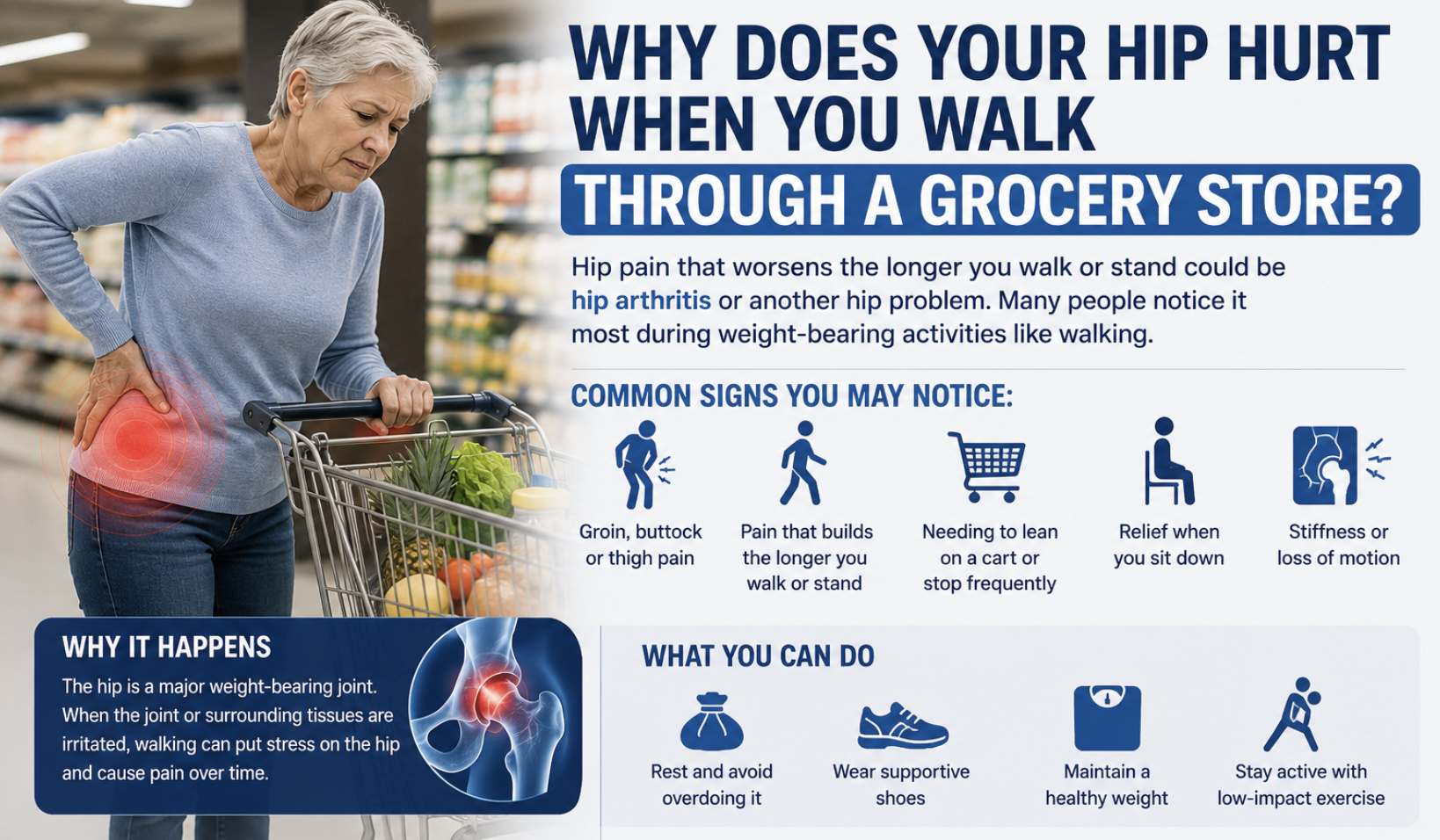 Why Does Your Hip Hurt When You Walk Through a Grocery Store?