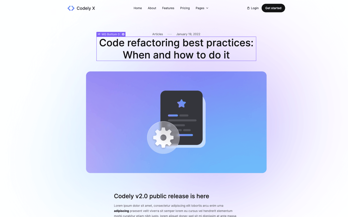 CMS Page - Codely X Webflow Template