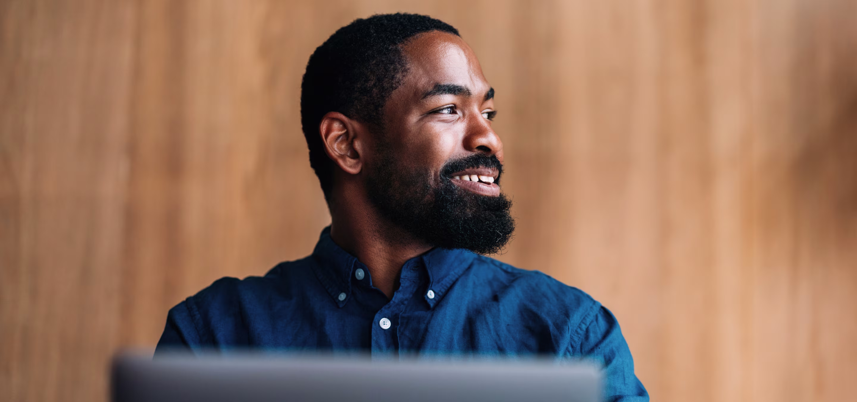 Man sitting with laptop