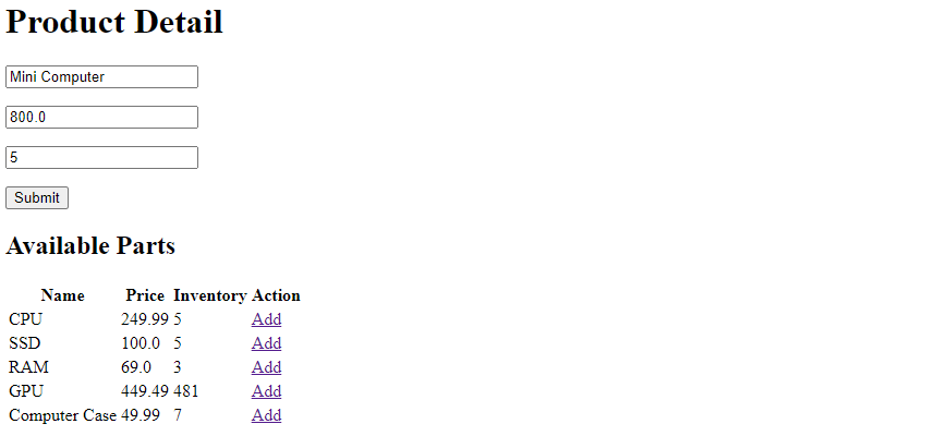 Where users can add a new product