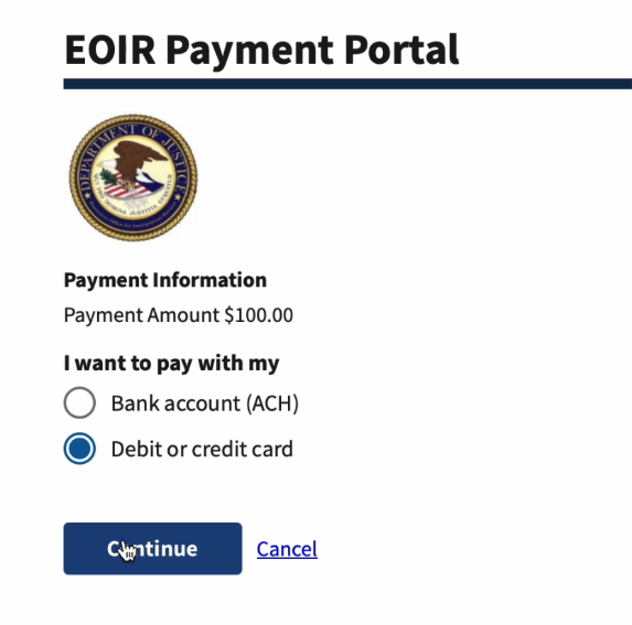 A screen shot of a payment portalAI-generated content may be incorrect.