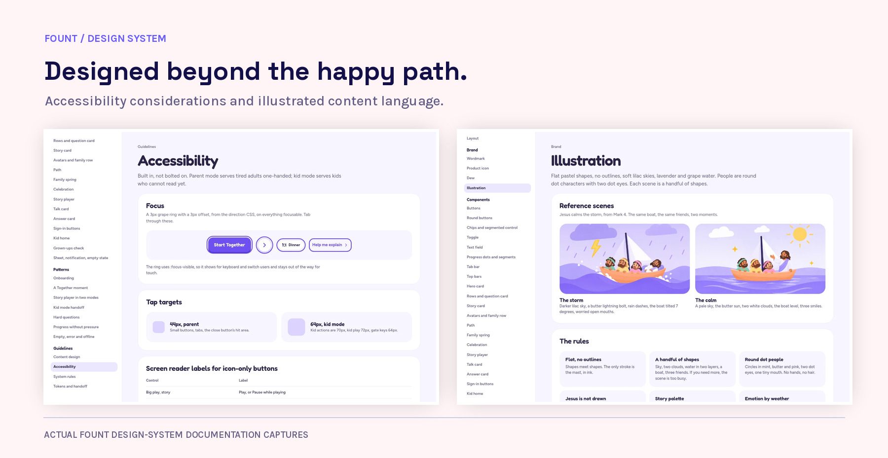 FOUNT design system: accessibility considerations and illustration language