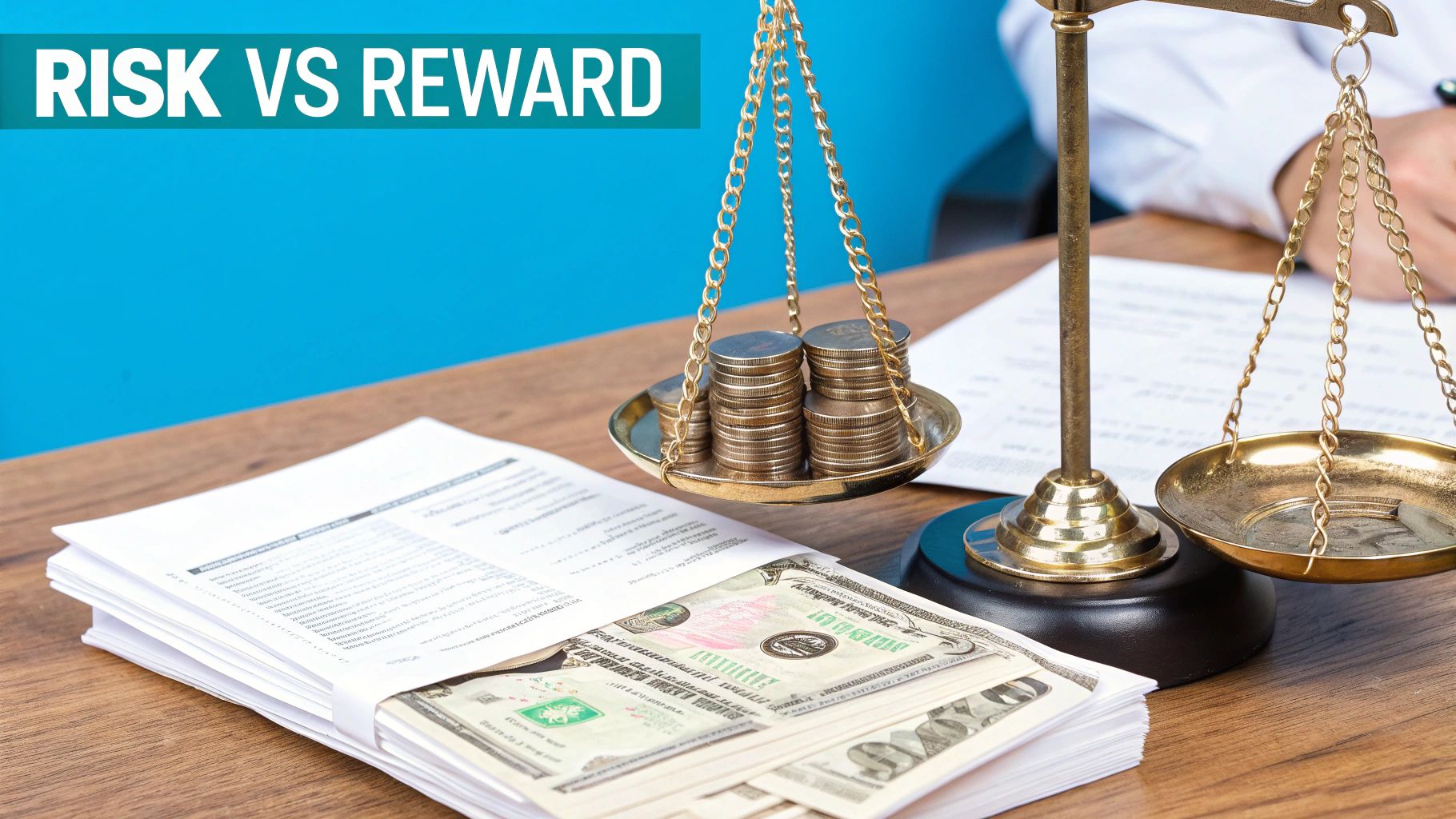 A split image showing a bull market chart on one side and a bear market chart on the other