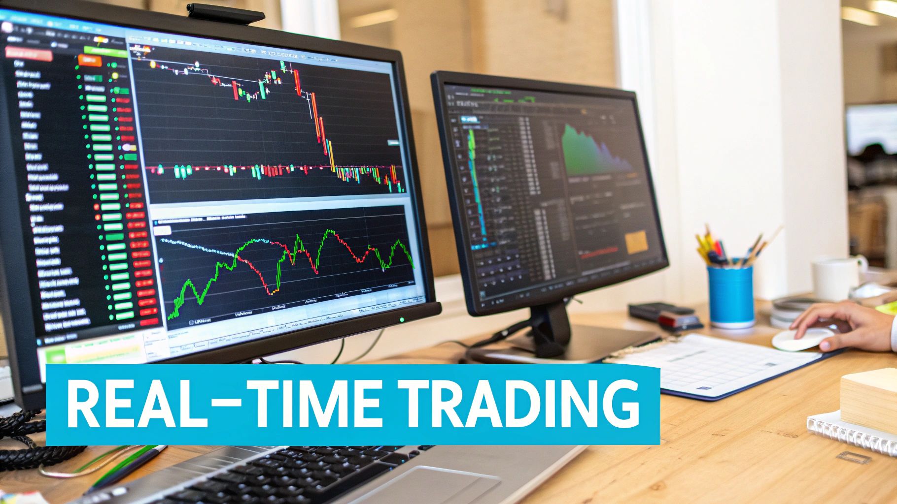 A screenshot of the TradingView platform showing a currency pair chart with various indicators and AI-driven signals overlaid.