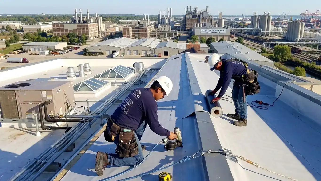 Installing flat roof